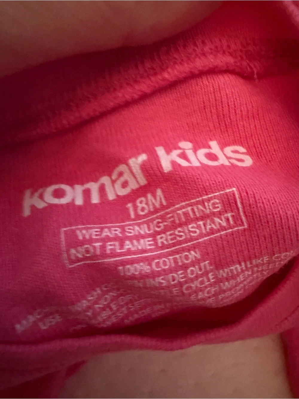 Komar Kids Bright Pink skeleton Halloween lightly worn Infant jammie set